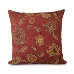 Cinnamon Copper Decorative Throw Pillow Cover, Textured Pillow Covers, Cushion Covers, Accent Pillow, Floral Pattern Pillows, Cotton Blend