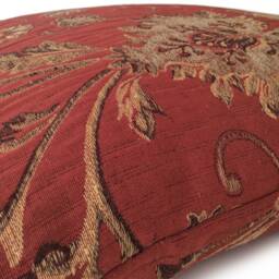 Cinnamon Copper Decorative Throw Pillow Cover, Textured Pillow Covers, Cushion Covers, Accent Pillow, Floral Pattern Pillows, Cotton Blend - thumbnail 4