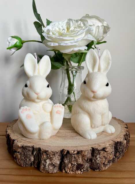 Rabbit Candles With Lifelike Details - 100% Soy Wax, Hand-Poured, Vegan-Friendly & Eco-Friendly, Gift - image 1