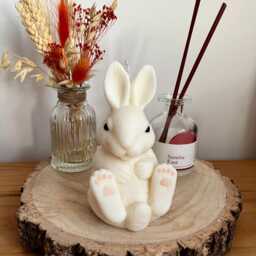 Rabbit Candles With Lifelike Details - 100% Soy Wax, Hand-Poured, Vegan-Friendly & Eco-Friendly, Gift - thumbnail 3