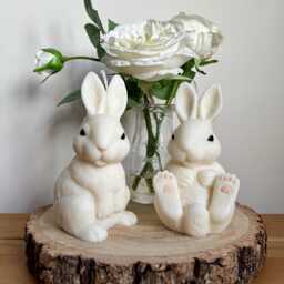 Rabbit Candles With Lifelike Details - 100% Soy Wax, Hand-Poured, Vegan-Friendly & Eco-Friendly, Gift - thumbnail 2