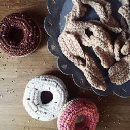 Crochet Donut Pretend Play Food, Kids Kitchen Toy, Soft Candy Toys, Educational Set, Montessori Food - thumbnail 2