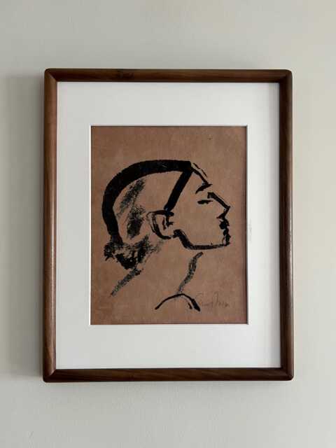 Silhouette 1 Art Print, Wall Art, Home Decor, Figure Woman Portrait, Sketch - image 1