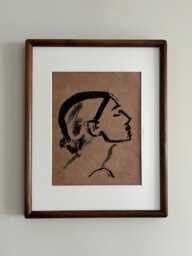 Silhouette 1 Art Print, Wall Art, Home Decor, Figure Woman Portrait, Sketch - thumbnail 1