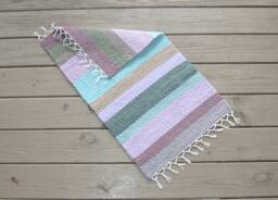 "Hand Woven Cotton Rug - 18"" X 30" - thumbnail 1