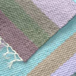"Hand Woven Cotton Rug - 18"" X 30" - thumbnail 4