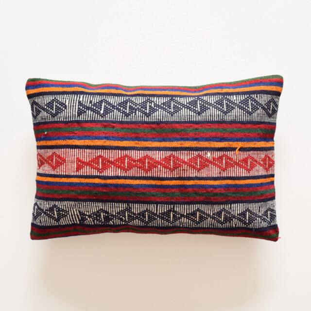 Kilim Pillow Lumbar Cover 16x24 Moroccan Cushion 40x60 Lumbars Kelim Kissen Housse De Coussin Berb??re - image 1