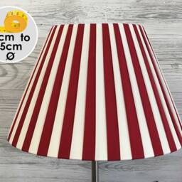Handmade Red & Cream Striped Ribbon Lampshade, Empire Lamp Shade - thumbnail 4