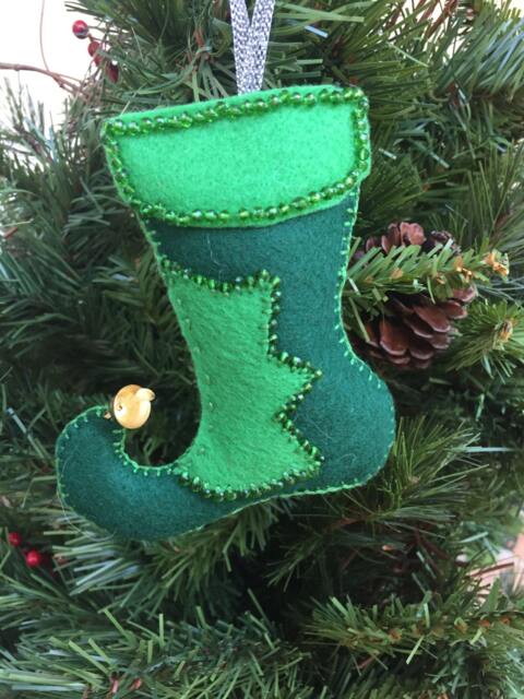 Felt Christmas Ornament Felt Stockings Decoration Green Holiday Accessory D??cor