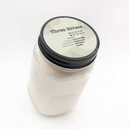 Three Rivers -- Scented Soy Candle California Chocolate Mint Citronella Handmade Handpoured Mason Jar - thumbnail 4