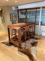 Walnut Bar Table, High Dining Modern Walnut Table - thumbnail 1