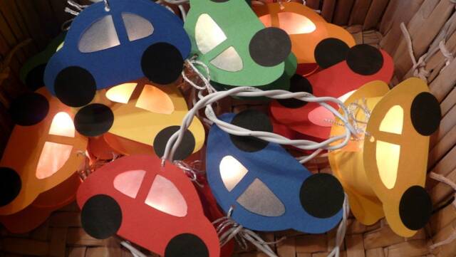 Car-Shaped String Lights For Children's Rooms - Individual Color Selection Various Designs - image 1