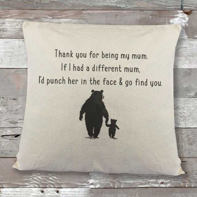 Funny Mum, Dad, Daughter, Son, Grandad & Grandma Cushion Cover, Mothers Day, Fathers Gift, Dad Mum Gift - image 1