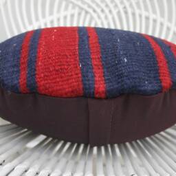 Kilim Pillow, Turkish Pillow Covers, 16x16 Pink Striped Case, Boho Chic 195 - thumbnail 4