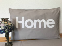 1X Country House Style Cushion Cover, Pillowcase, Decorative Pillow, Home Taupe/White 40 X 60 cm - thumbnail 1