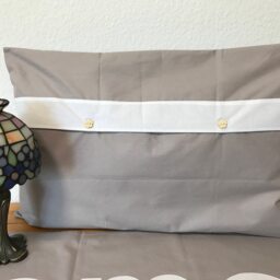 1X Country House Style Cushion Cover, Pillowcase, Decorative Pillow, Home Taupe/White 40 X 60 cm - thumbnail 2