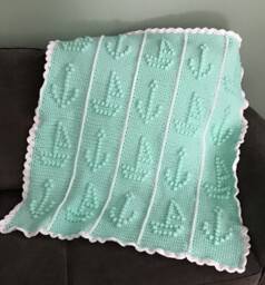 Sailboats & Anchors Crochet Baby Blanket Pattern