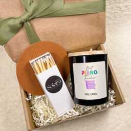 Personalised Piano Teacher Gift, Custom Music Candle, Best Ever, Thank You Gift For Instructor - thumbnail 4