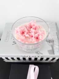Japanese Cherry Blossom Candle, Handcrafted Botanical Cocosoy Candle, Floral Gift Candle With Sakura Blossom Petals, 430 Grams. Mum Gift