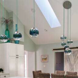 Ocean Aurora Pendant Light Hand Blown Glass Made To Order - thumbnail 4