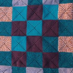 Blanket Baby - Plaid Baby Bed - Handmade - Hook/ Wool/ Multicolored - thumbnail 2