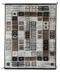 Hand-Knotted Moroccan Beni Ourain Rug, 100% Natural Wool, Modern Berber Carpet For Living Room - thumbnail 1