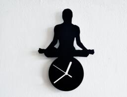 Yoga Buddhism Silhouette - Wall Clock - thumbnail 1