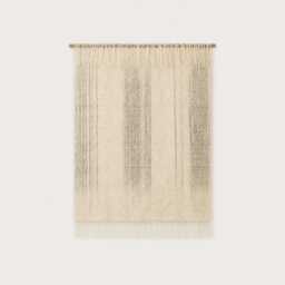 Surge - Handwoven Wool Wall Hanging Neutral Striped Tapestry Scandinavian Decor