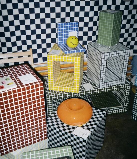 Handmade Tile Cube, Customized Shelf, Designer Furniture, Coffee Table, Book Floor Stand, Ceramic Products - image 1