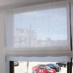 Relaxed Linen Roman Shade, Sheer Window Treatment, Custom Shade - thumbnail 3
