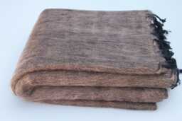 Handwoven Yak Wool Blend Blanket Scarf Elegant Travel Shawl, Nepal