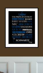 Detroit Lions Print Or Canvas Housewarming Gift For Couplevalentines Day Him - thumbnail 1