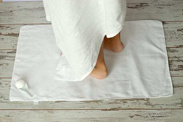 Double-Layered Linen Bath Mat, Heavy Rug - image 1