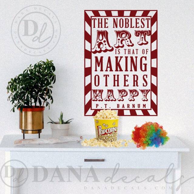 P.t. Barnum Quote Vinyl Wall Decal - Circus Nursery Decor - image 1