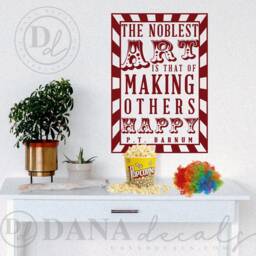 P.t. Barnum Quote Vinyl Wall Decal - Circus Nursery Decor - thumbnail 1