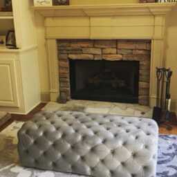 Velvet Chesterfield Footstool Ottoman - Tufted Upholstery, 100x50x34cm - thumbnail 2