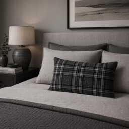 "Harris Tweed Birch Tartan - 50x30cm/20""x12" - thumbnail 3