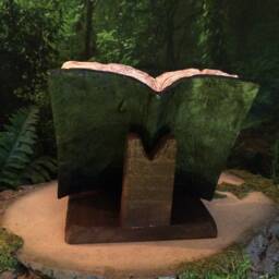 Handmade Resin Storybook Cs Lewis Quote, Rustic Salvaged Wood Base - thumbnail 3