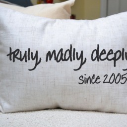 Personalized Pillow, Cotton Anniversary, 2nd Wedding Gift, Anniversary Personalized With Date Newlywed Shower Gift - thumbnail 3