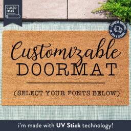 Customizable Doormat - Custom Personalized Door Mat Customize Your Choose Font Gift Housewarming - thumbnail 2