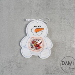Snowman Treat Bag, Gift Party Favour, Stocking Filler, Christmas Eve Box Filler - thumbnail 4