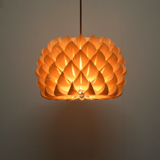 Chandelier Light-Bloom Pendant Lamp-Chinese Ash-Lighting-Wood Light-Ceiling Light-Table Lampshade-Floor Lampshade - image 1