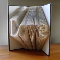 Anniversary Gifts For Boyfriend/Girlfriend - Paper Love Folded Book Art Sculpture Unique Wedding Gift Centerpiece - thumbnail 1