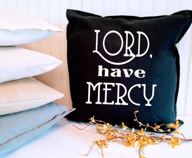 Lord Have Mercy Southern Phrase Pillow Cover, 18 Or 20 Inch - image 1