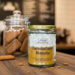Caramel Biscuit Scented Jam Jar Candle Cinnamon Brown Sugar - thumbnail 1