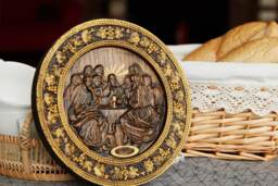 The Last Supper Wood Carving Religious Wall Art, Oak Icon Personalized, Tax Free