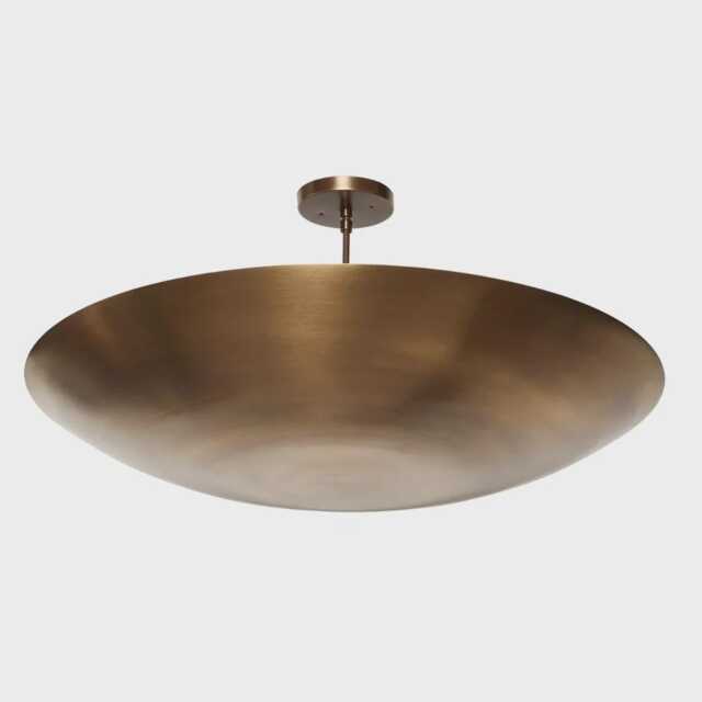 Mid-Century Modern Raw Brass Sputnik Chandelier Pendant Lamp, Retro Starburst Ceiling Light Fixture - image 1