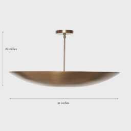 Mid-Century Modern Raw Brass Sputnik Chandelier Pendant Lamp, Retro Starburst Ceiling Light Fixture - thumbnail 3