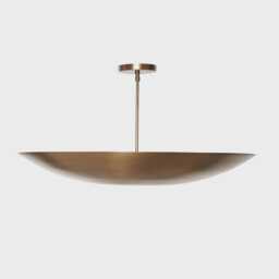 Mid-Century Modern Raw Brass Sputnik Chandelier Pendant Lamp, Retro Starburst Ceiling Light Fixture - thumbnail 2