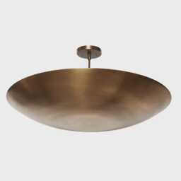 Mid-Century Modern Raw Brass Sputnik Chandelier Pendant Lamp, Retro Starburst Ceiling Light Fixture - thumbnail 1